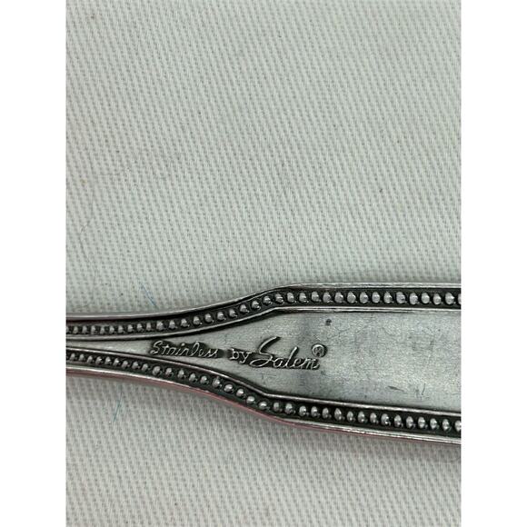 Vintage Salem Stainless Steel Flatware Set Beaded Edge Japan - Picture 3 of 3